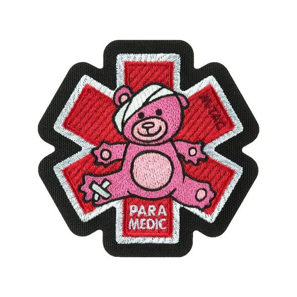 M-Tac Paramedische Beer geborduurde Patch - Red/Pink