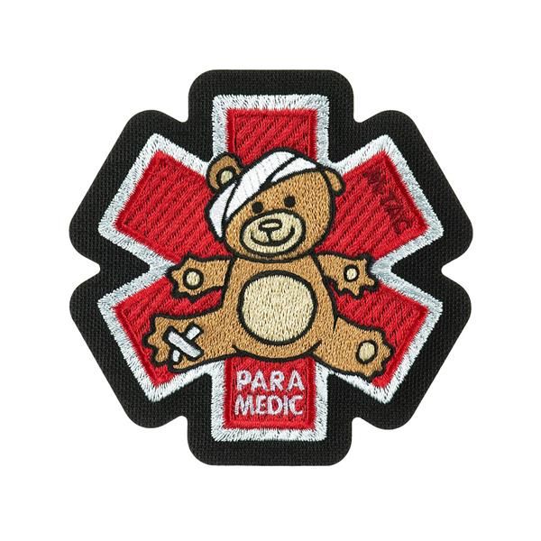 M-Tac Paramedische Beer geborduurde Patch - Red/Brown