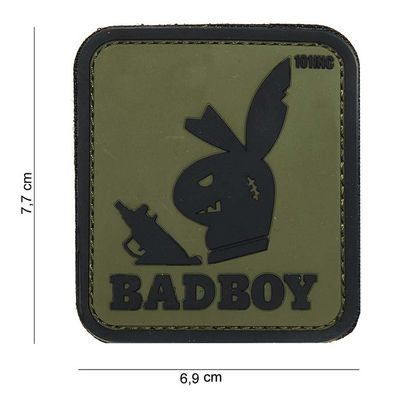 Badboy Bunny met SMG PVC patch - Groen