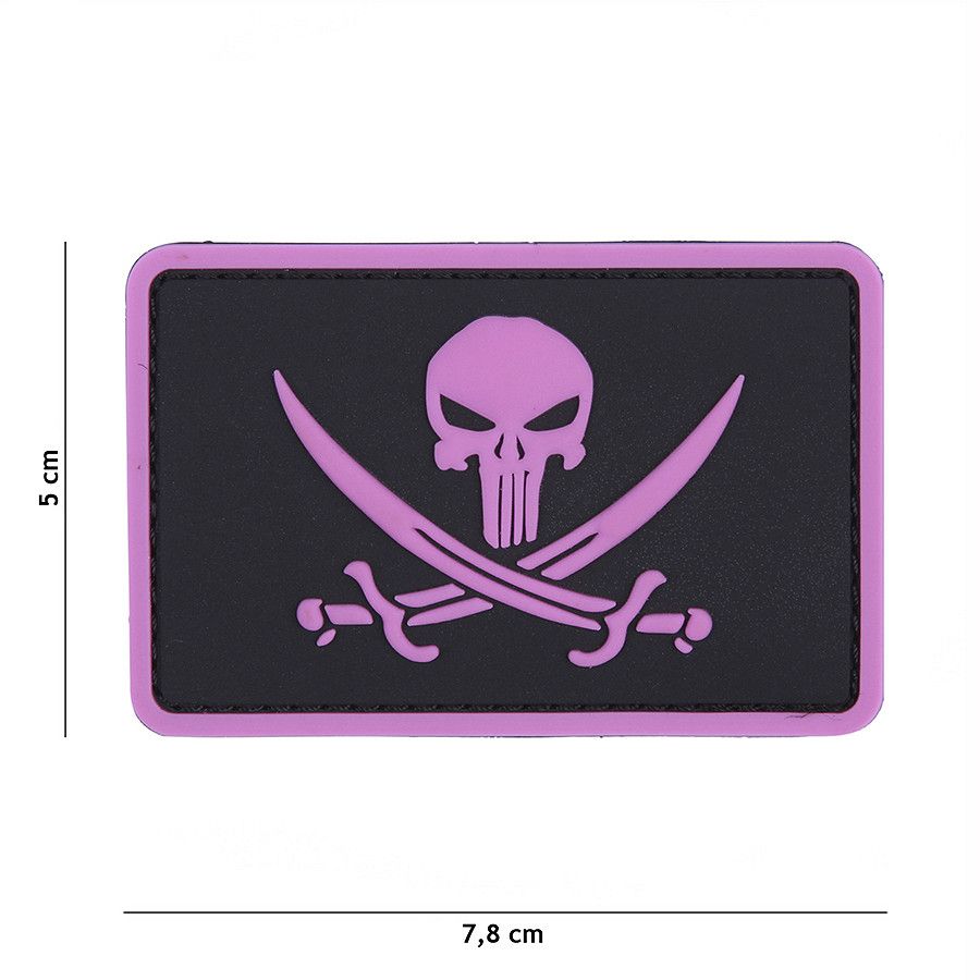 Punisher Pirate PVC Patch - Roze