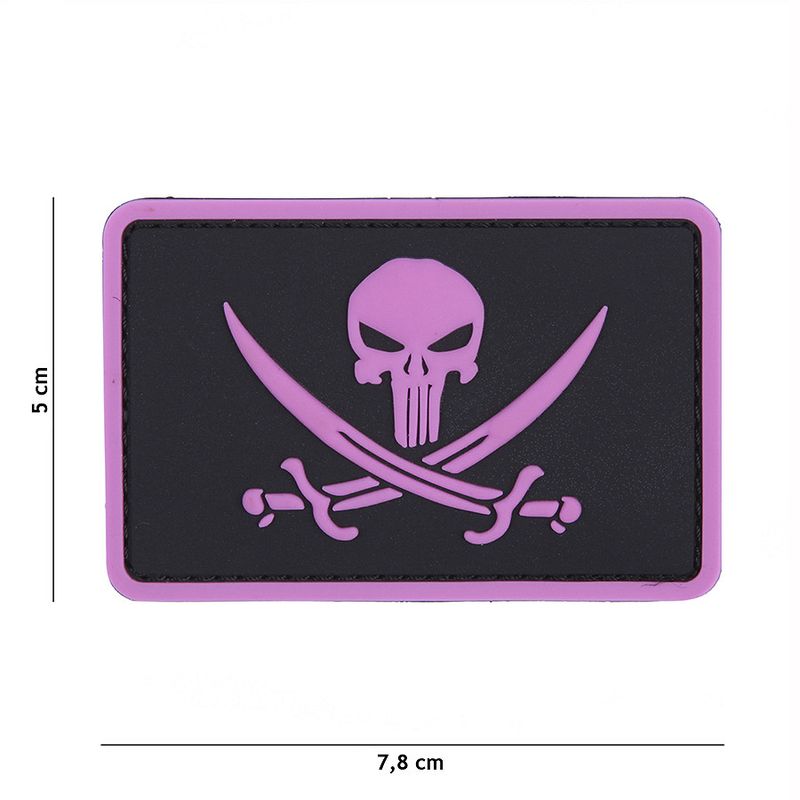 Punisher Pirate PVC Patch - Roze