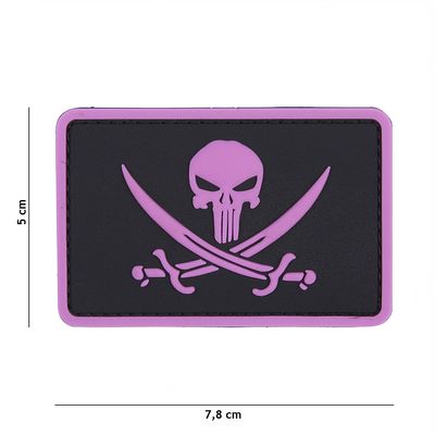 Punisher Pirate PVC Patch - Roze