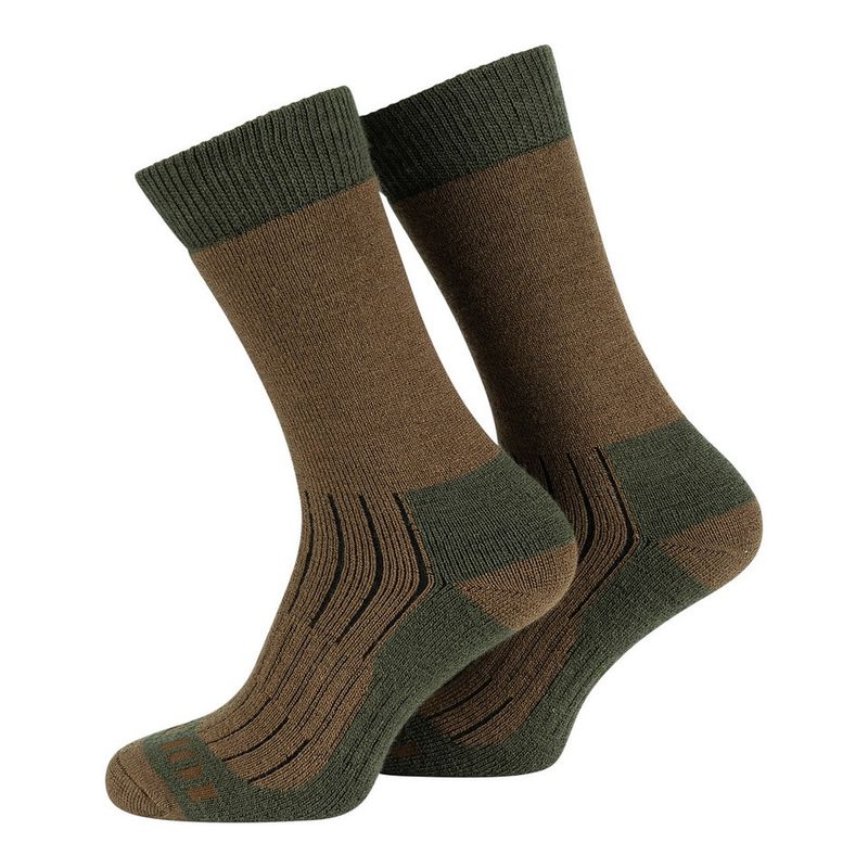 101inc. Merino outdoor sokken - Brown/Green