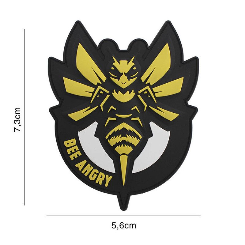 Bee Angry PVC Patch - Geel