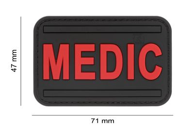 Medic PVC Patch - Zwart/Rood