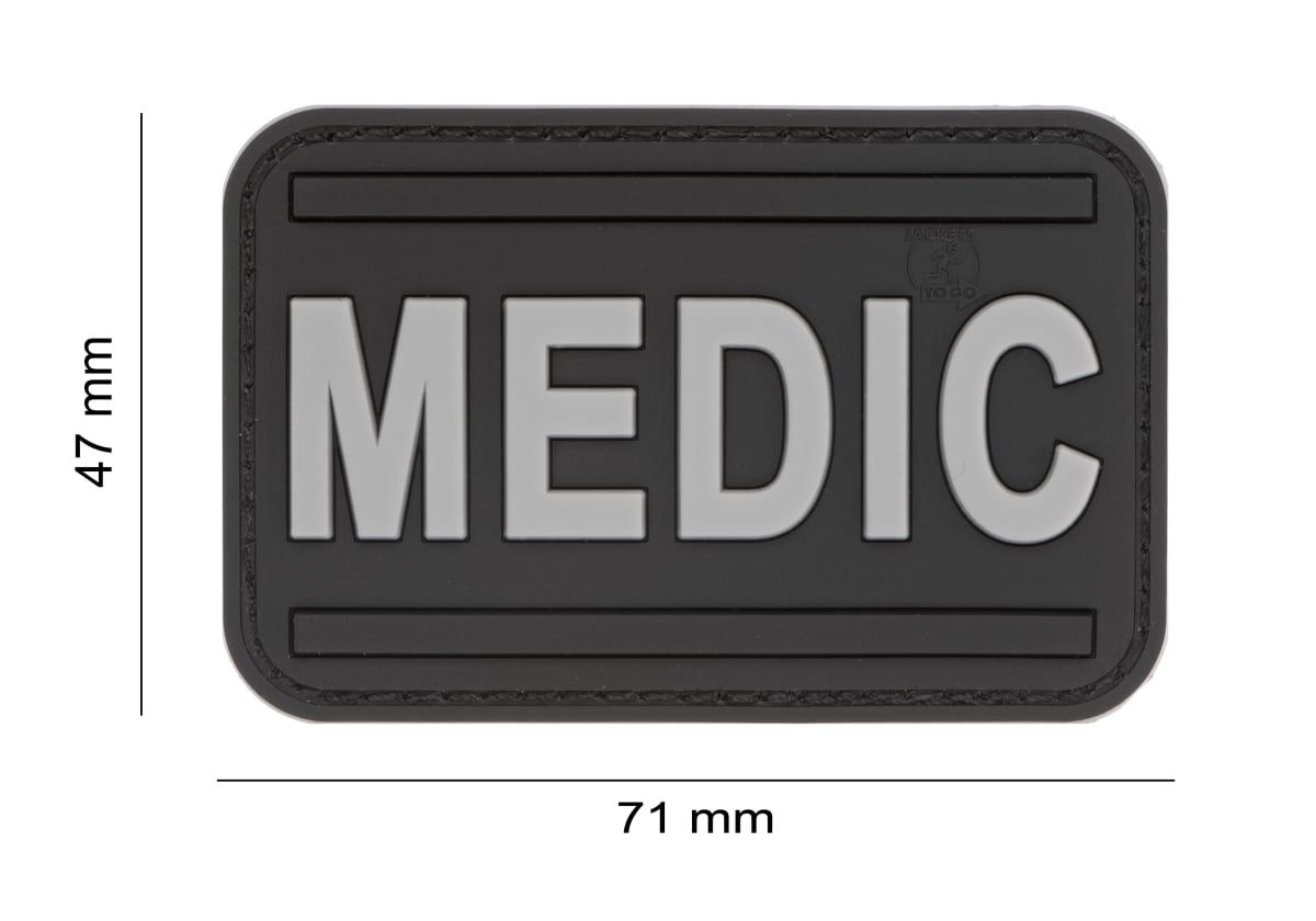 Medic PVC Patch - Zwart/Grijs