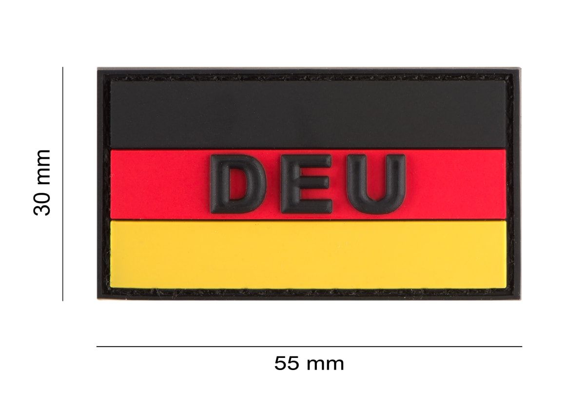 Duitse Vlag PVC Patch (klein) - DEU opdruk
