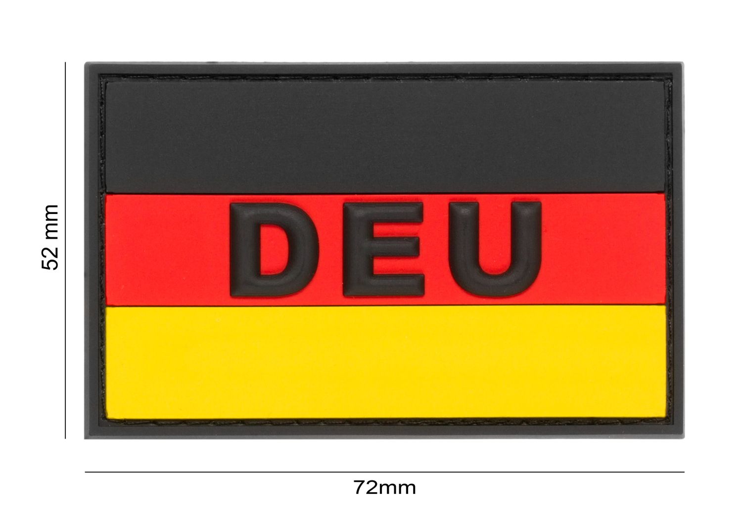 Duitse Vlag PVC Patch - DEU opdruk