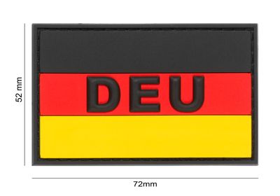 Duitse Vlag PVC Patch - DEU opdruk
