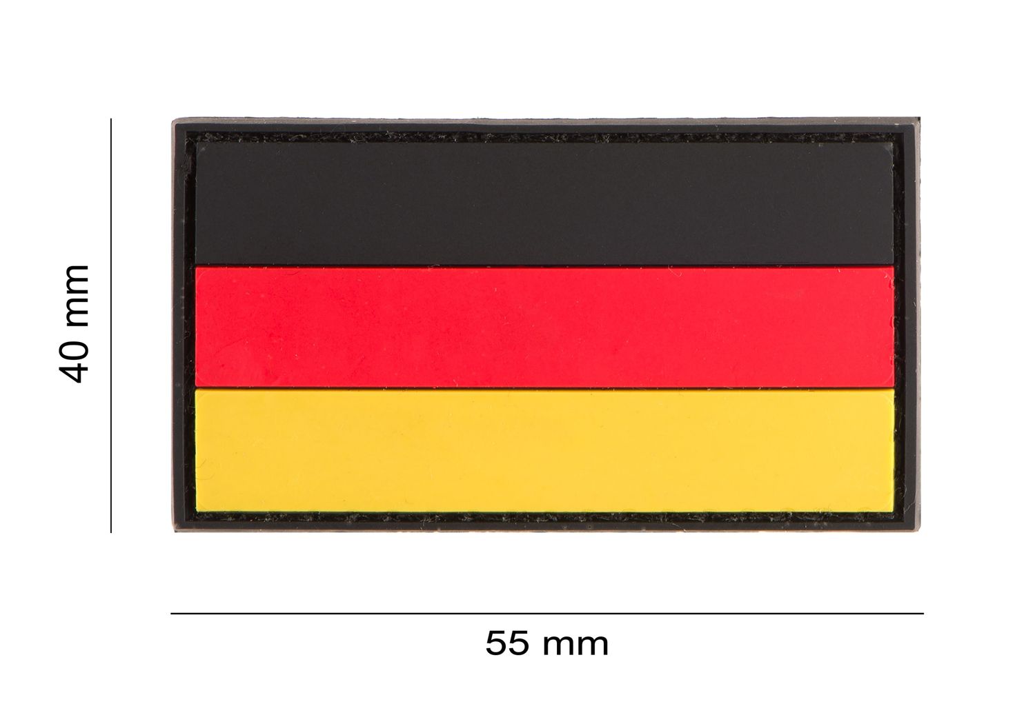 Duitse Vlag PVC Patch - Zonder Opdruk