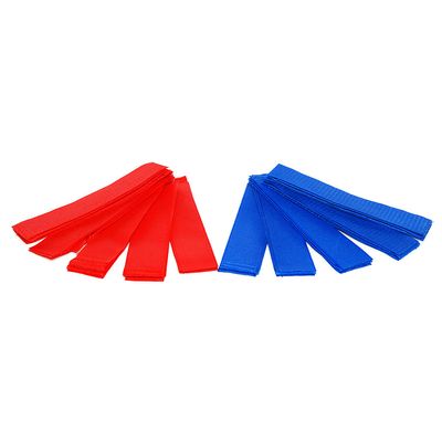 Velcro team strap Rood/Blauw pak à 10 st.