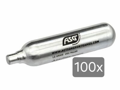 ASG CO2 Patroon 12g - 100 stuks ASG CO2 Patroon 12g - 100 stuks