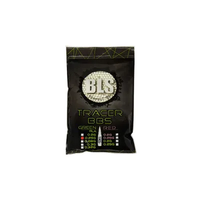 BLS 0.25g tracer BB’s – oplichtende BB’s voor extra zichtbaarheid bij nachtelijke airsoft games, 1kg verpakking.