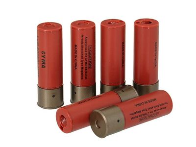 Cyma Shotgun Shells 6-pack - Rood