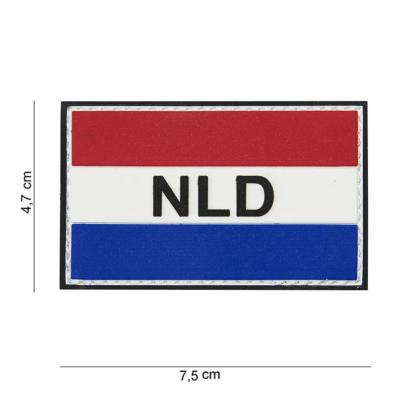 Nederlandse PVC Patch – Kleur met NLD-opdruk