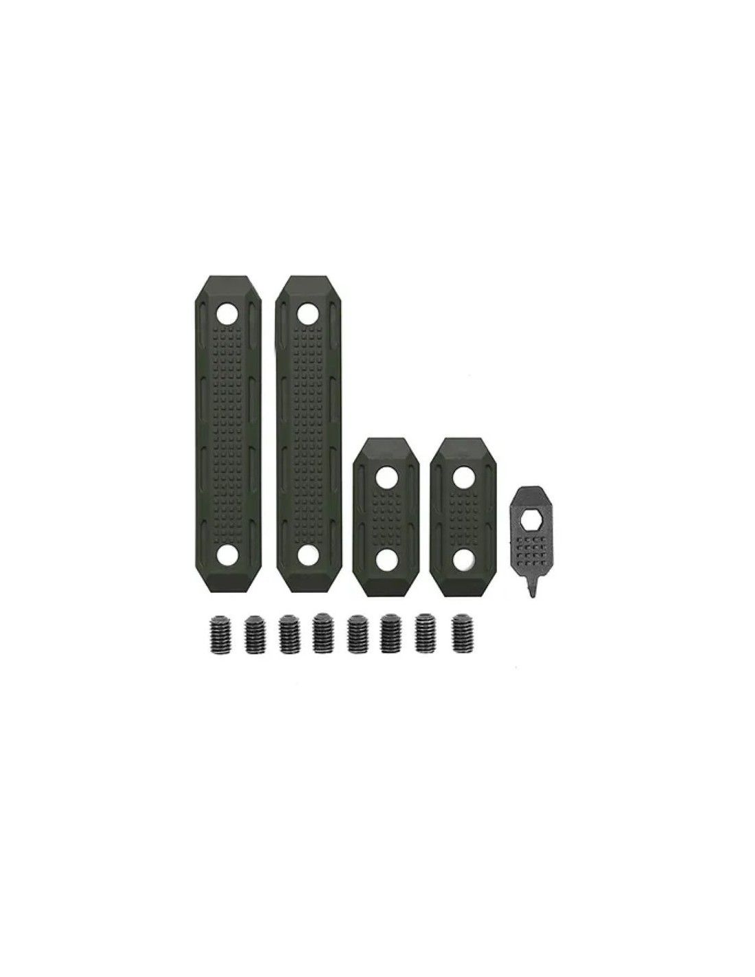 PTS EP Series - M-LOK Rail Cover 2 short &amp; 2 Long Set - Olive Drab