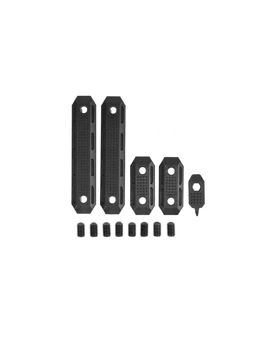 PTS EP Series M-LOK Rail Cover Set, Kleur: Zwart