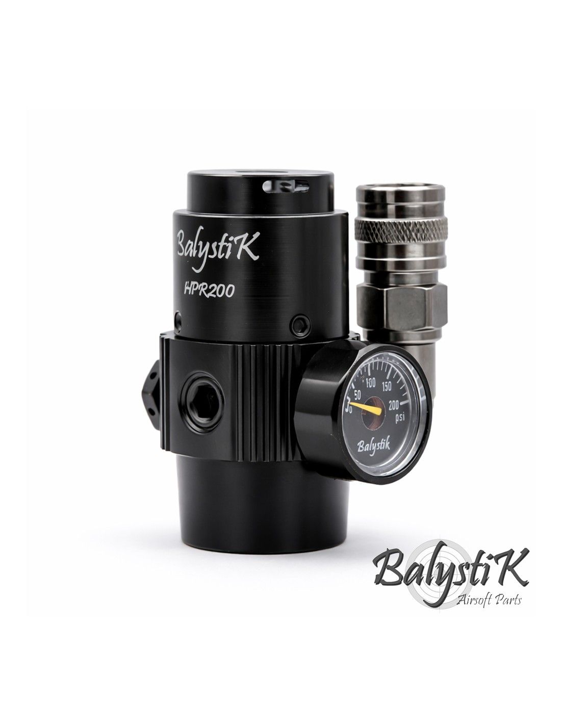 ​Balystik HPR200 HPA Regulator US, Kleur: Zwart