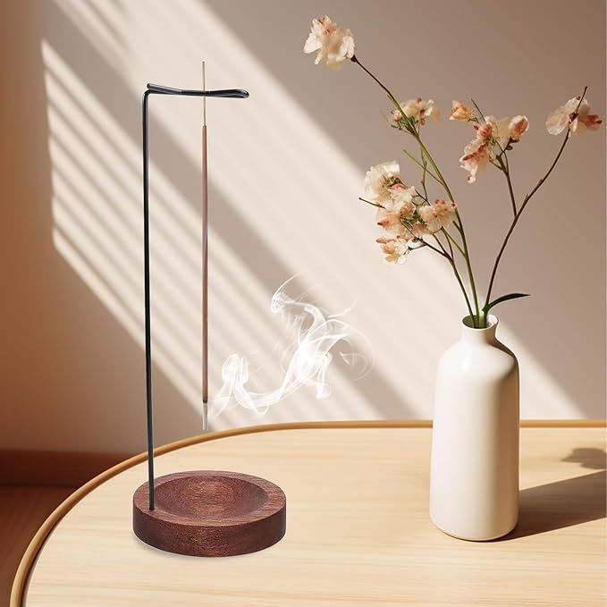 Wooden hanging Incense Holder with Ash Catcher,