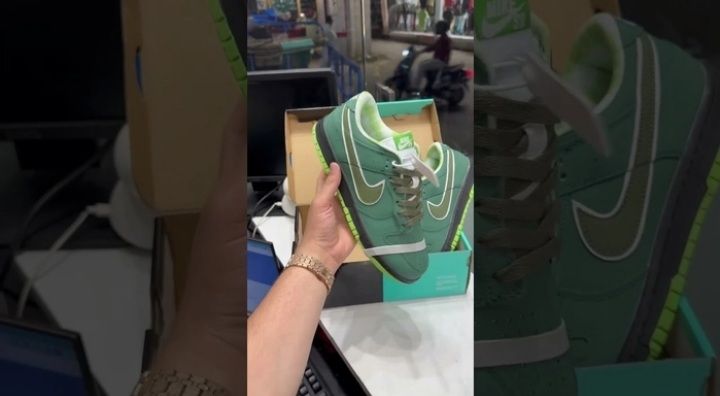 Titan green nike sneakers