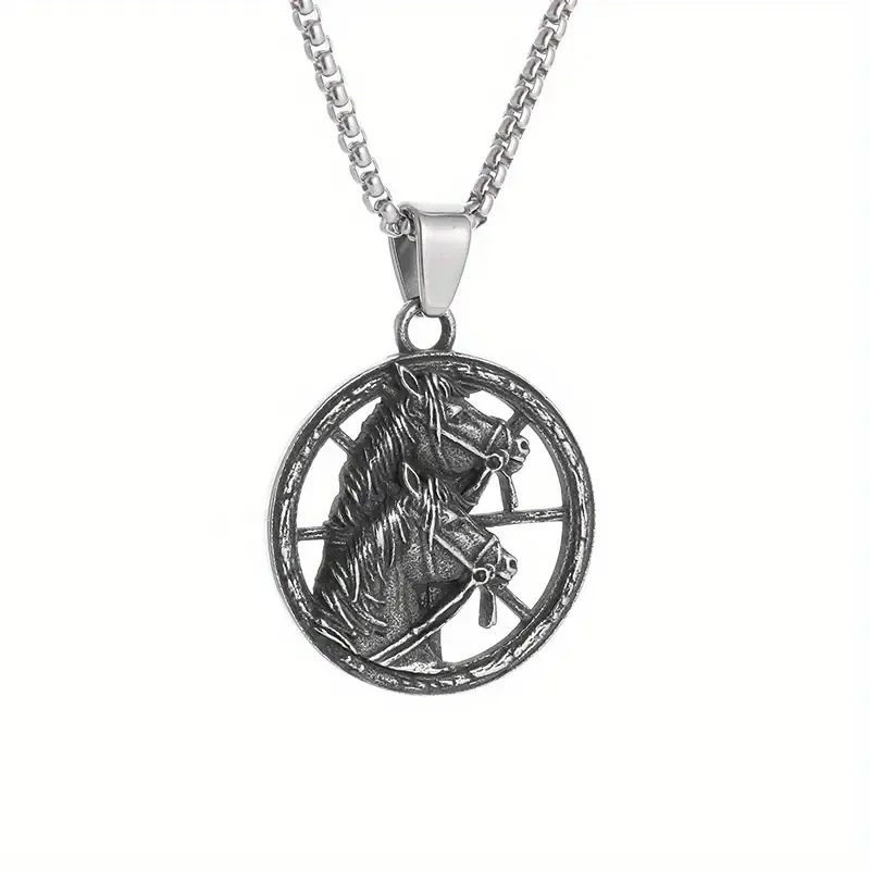 Double Horse Head Necklace
