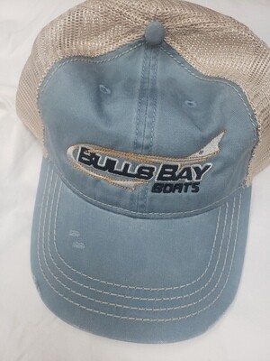 Bulls Bay Blue distressed hat