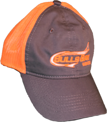 Bulls Bay Charcoal and Orange Mesh Back Hat