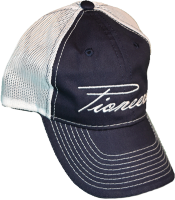 Pioneer Blue and White Trucker Hat
