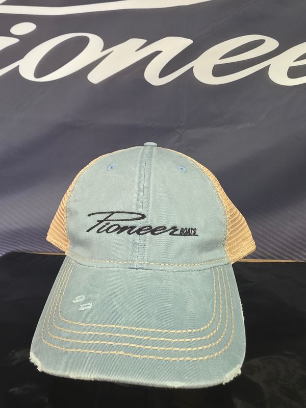 PIONEER BLUE DISTRESSED HAT W/O PONYTAIL