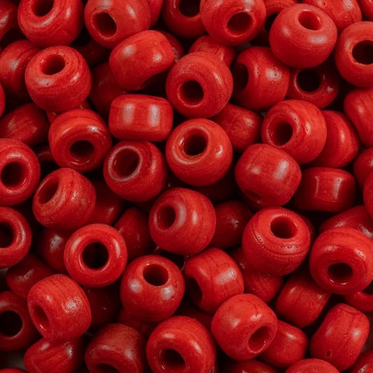 9mm Crow Bead - Red