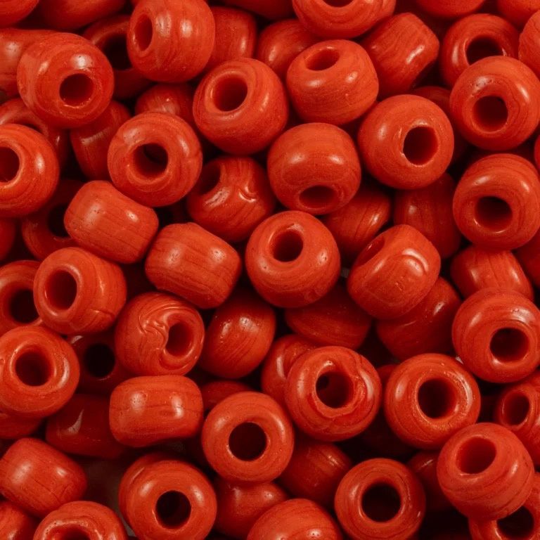 9mm Crow Bead - Orange