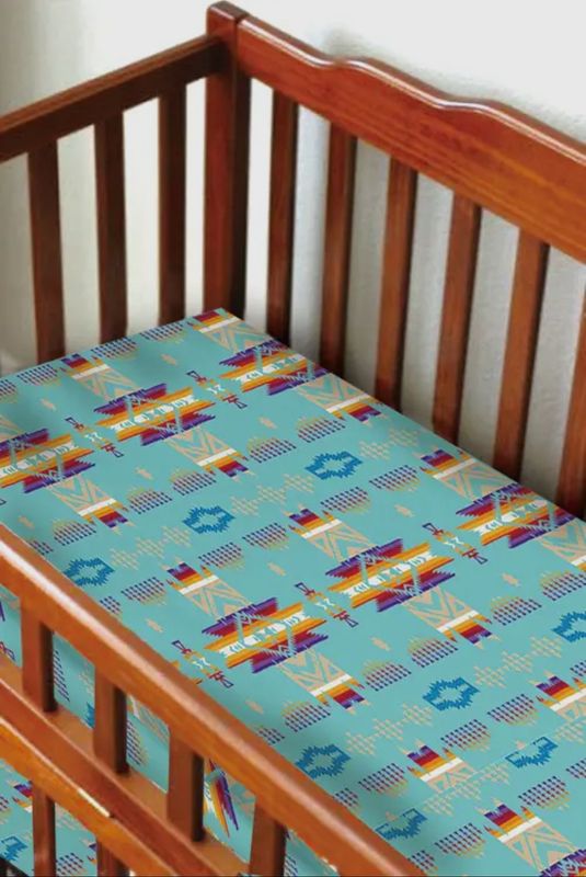 Crib Sheet - Turq. Blue