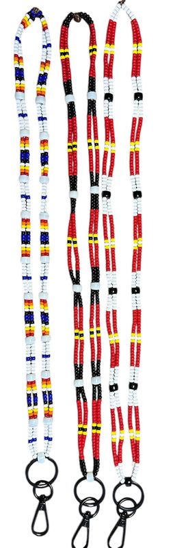 Double Lanyard, Colour: Red and Black