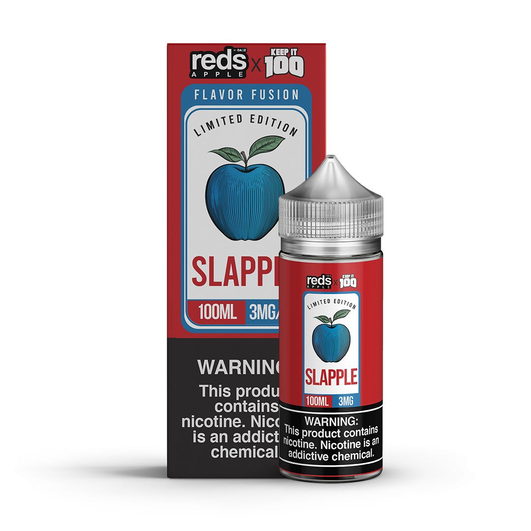 7 Daze Reds x Keep it 100 Eliquid 100ml, Flavor, Size, mg: Slapple, 100ml, 3mg