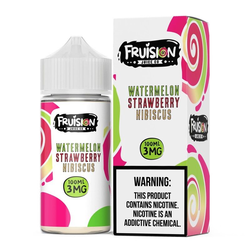 Fruision Juice Co 100ml, Flavor, mg, Size: Watermelon Strawberry Hibiscus, 3mg, 100ml