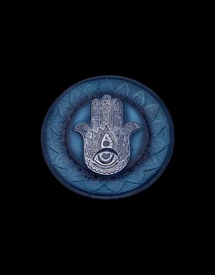 Hamsa Lotus Mandala Incense Burner and Ashtray