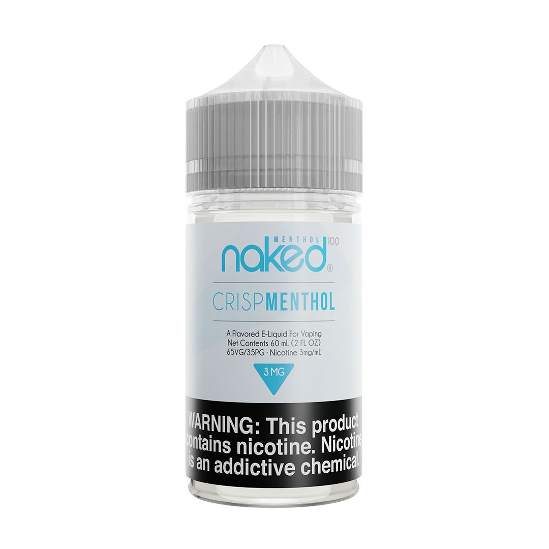 Naked E-Liquid 60ml, Flavor, Nic Level, Size: Crisp Menthol, 12mg, 60ml