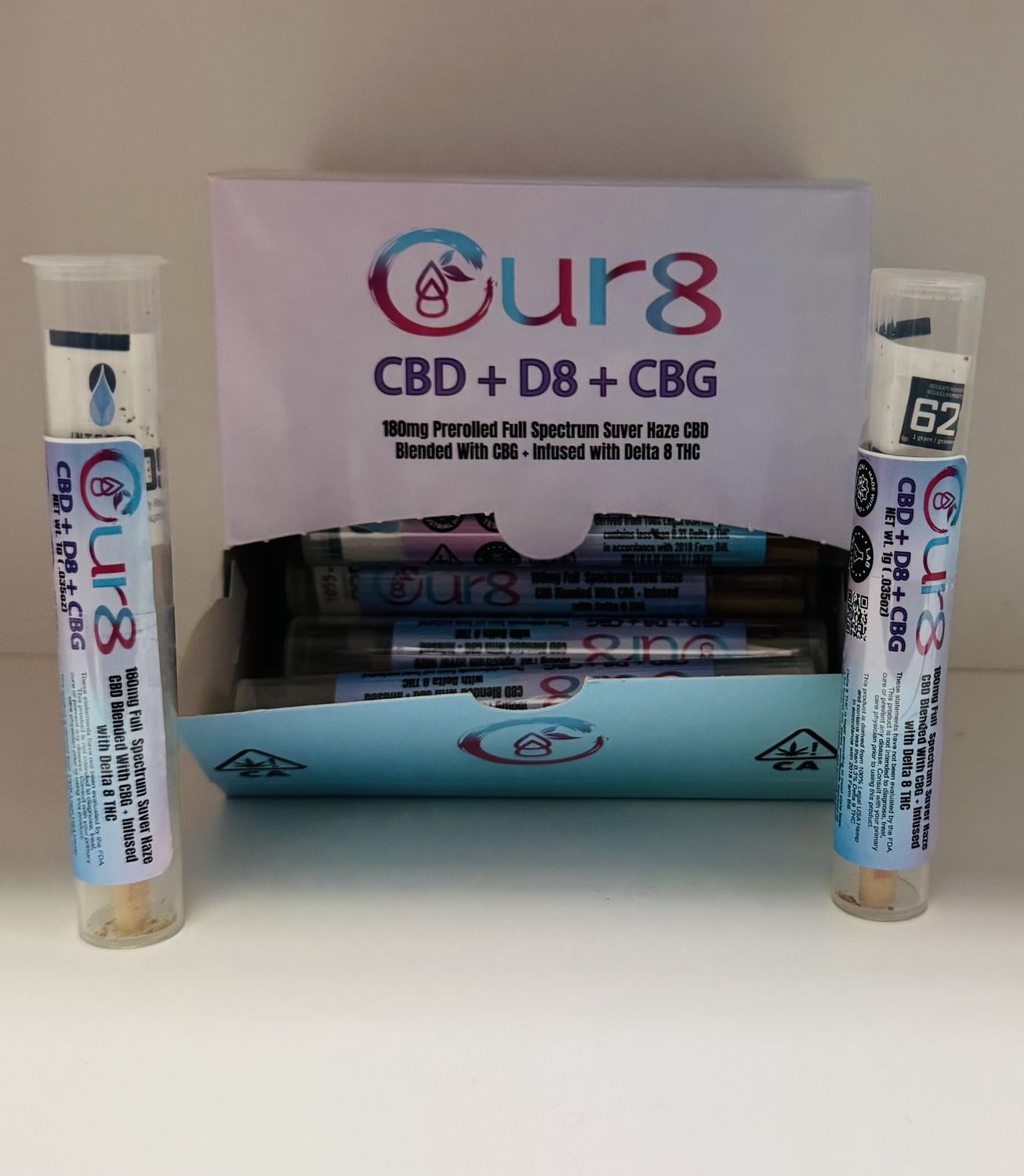 OUR8 180mg Pre-Roll - full spectrum CBD,CBG,D8