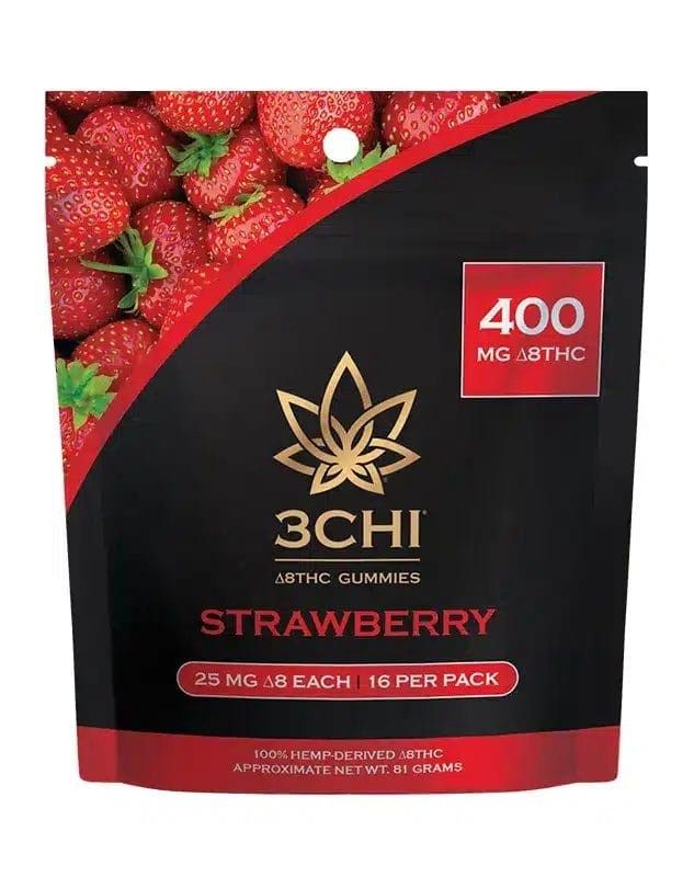3CHI D8 Gummies, Flavor, Size: Strawberry, 16 ct