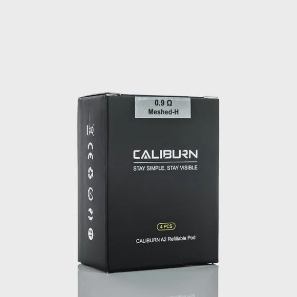 Uwell Caliburn A2 &amp; A2S Pod 4pk, Size, ohm: 4pk, A2 -.9 meshed-H