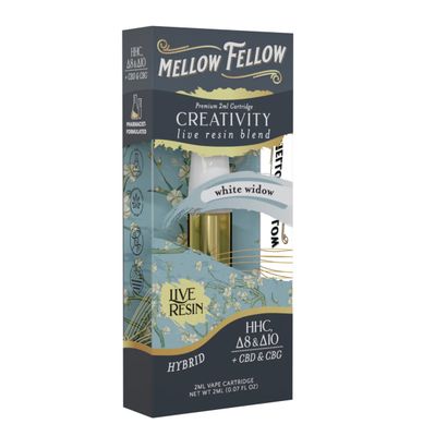 Mellow Fellow Creativity Blend 2ML Live Resin Cartridge Hybrid HHC, D8 &amp; D10
