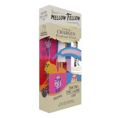 Mellow Fellow Charged Blend 2ML Cartridge Sativa H4CBD, THCv &amp; HHC