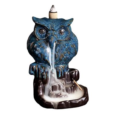 Backflow Cone Burner Blue Owl Ceramic