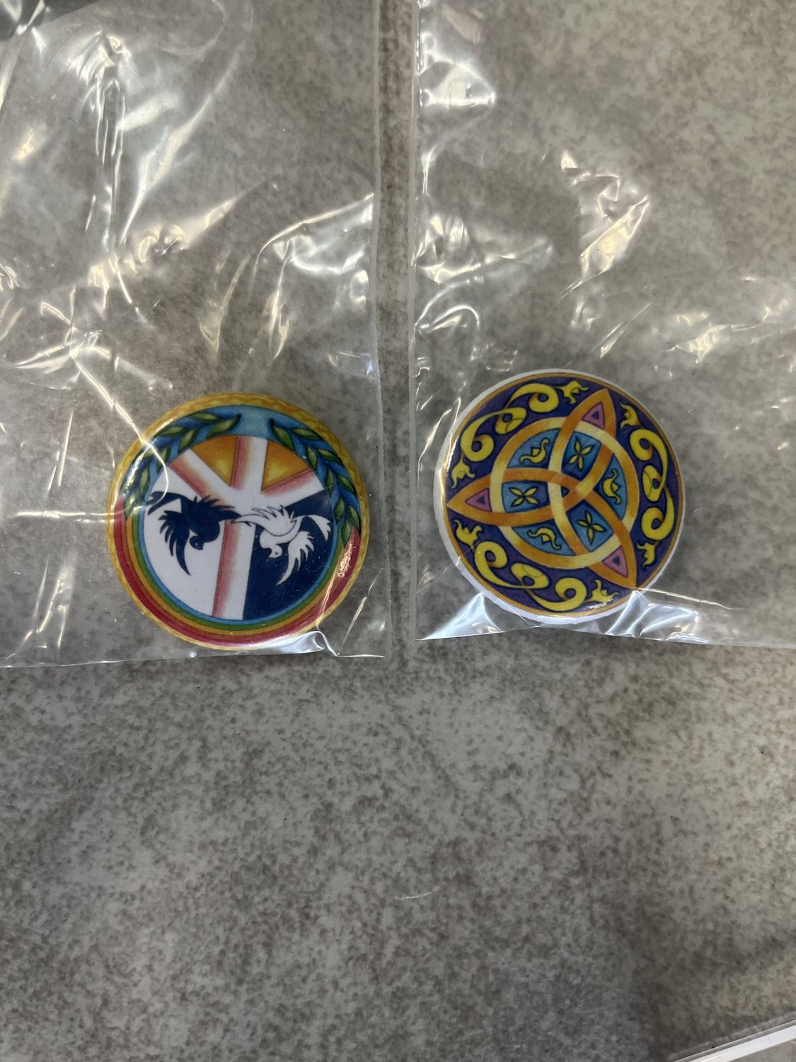 Triquetra Button Pin 1.25&quot;