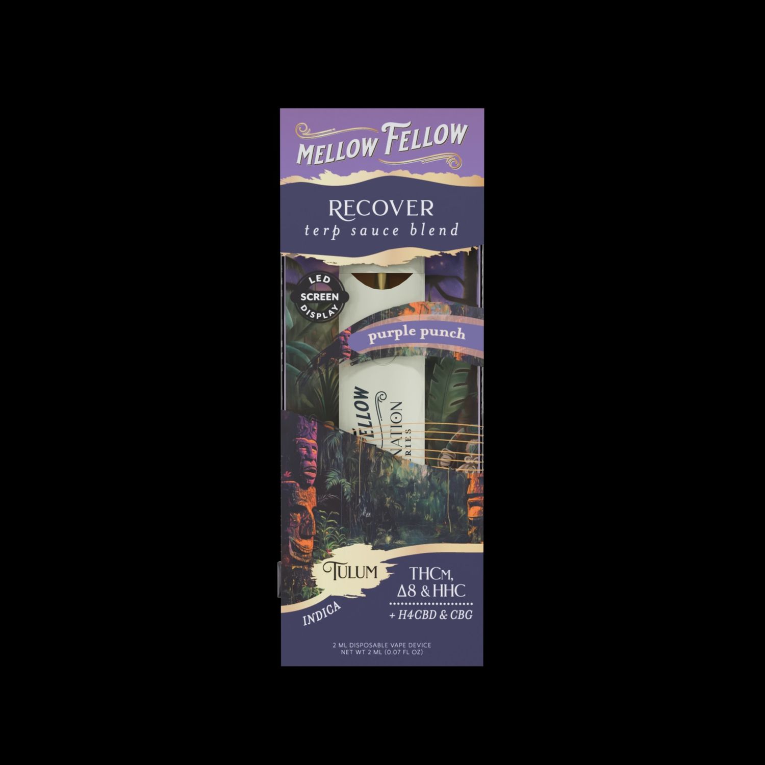 Mellow Fellow  2ML Disposables Recover Blend Terp Sauce, Flavor: Tulum - Purple Punch-THCm - HHC