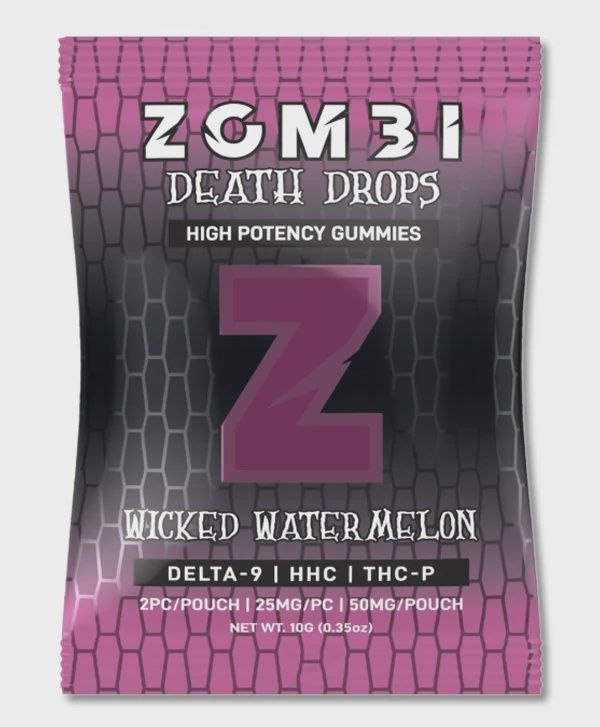 Zombi  Death Drops - Edibles - 50mg - D9, HHC &amp; THC-P  2pk