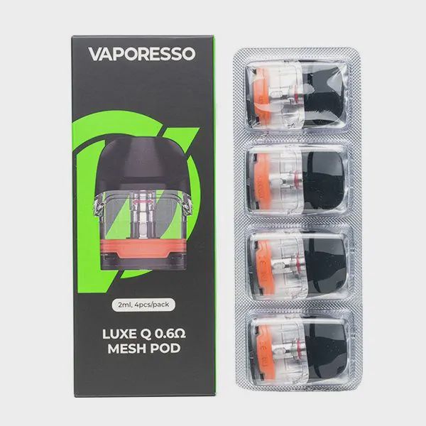 Vaporesso Luxe Q Cartridges/Pods 4pk, ohm, Size: .6ohm, 4pk