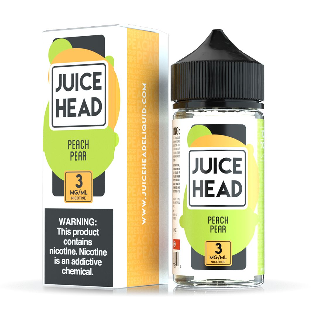 Juice Head E-Liquid 100ml, Flavor, Size, mg: Peach Pear, 100ml, 6mg