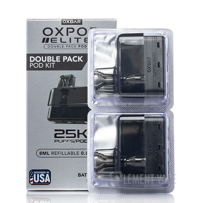 Oxbar x Pod Juice OXPOD Elite 2pk Pods 8mL, ohm, qty: .8ohm 2pk