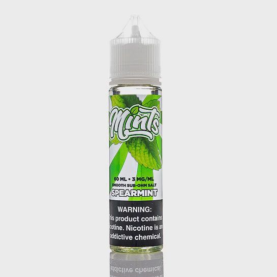 Mints E-Liquid 60ml, Flavor, mg, Size: Spearmint 3mg 60ml